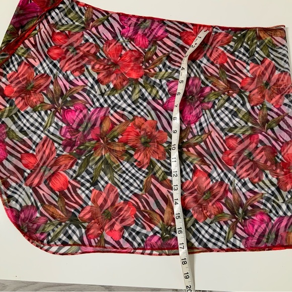 Vintage wrap animal print floral hand made in Vancouver. - Picture 3 of 4